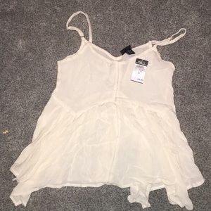 Cream see through Tank top